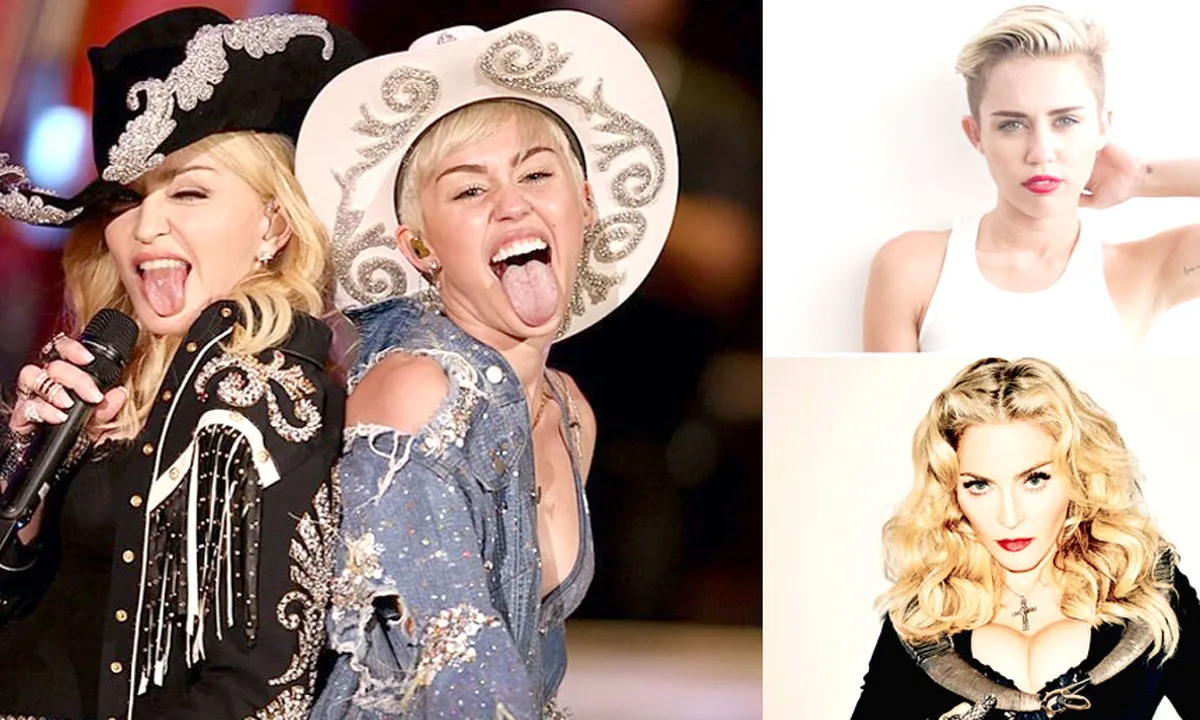 7 Kemiripan Madonna dan Miley Cyrus!