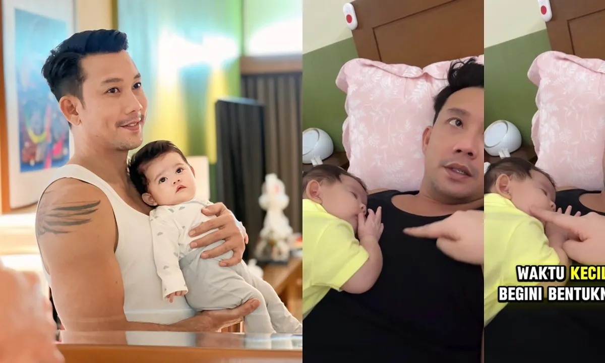 7 Potret Denny Sumargo dan Olivia Allan Bersama Anak, Gemas Saling Berdebat Soal Siapa yang Paling Mirip Baby Gabriella