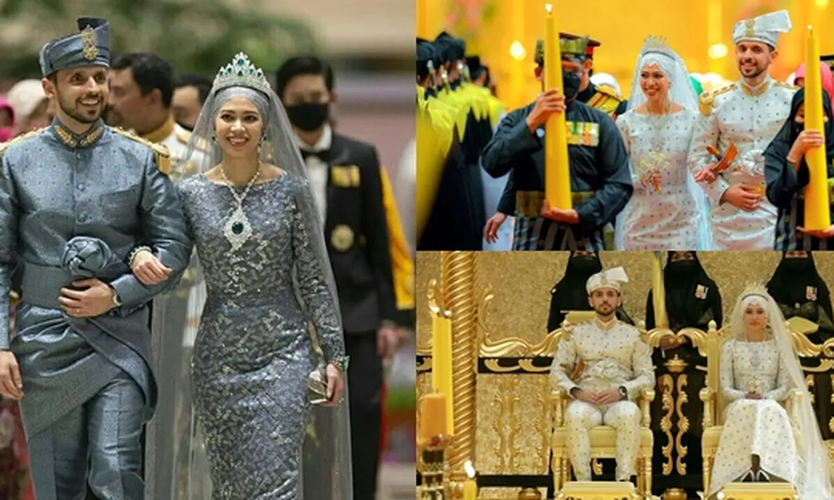 9 Potret Royal Wedding Putri Sultan Brunei Darussalam, Megah Bertabur Berlian - Digelar Selama 10 Hari
