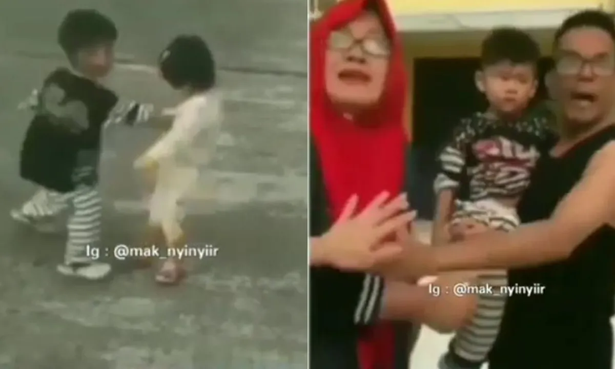 Anak Didorong Hingga Jatuh, Orangtuanya Beradu Mulut