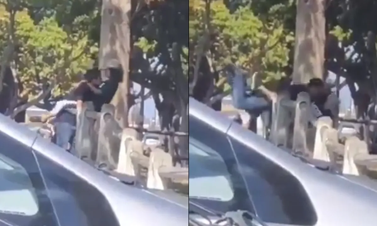 Asik Bermesraan di Taman, Tingkah Sepasang Kekasih Ini Berakhir Memalukan