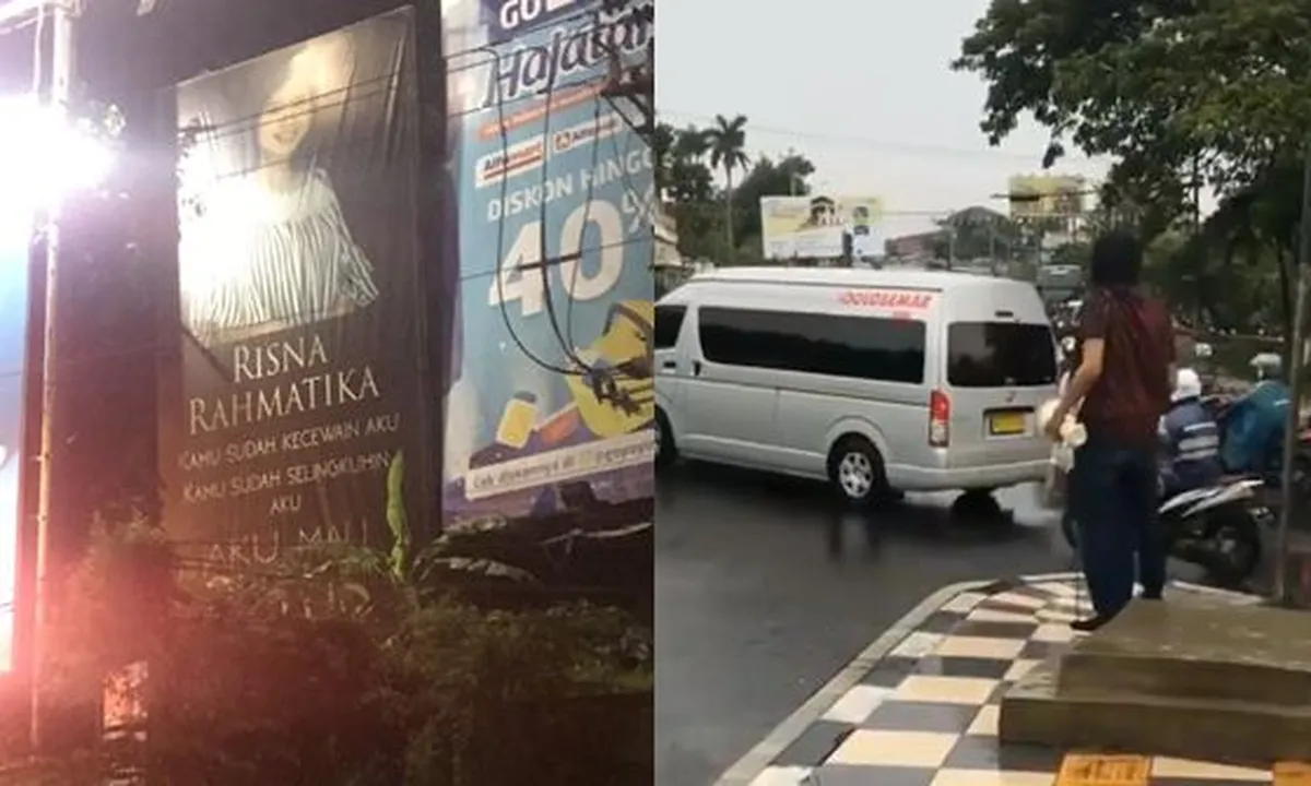 Begitu Sakit Hati, Pria Ini Putusin Pacarnya Lewat Baliho
