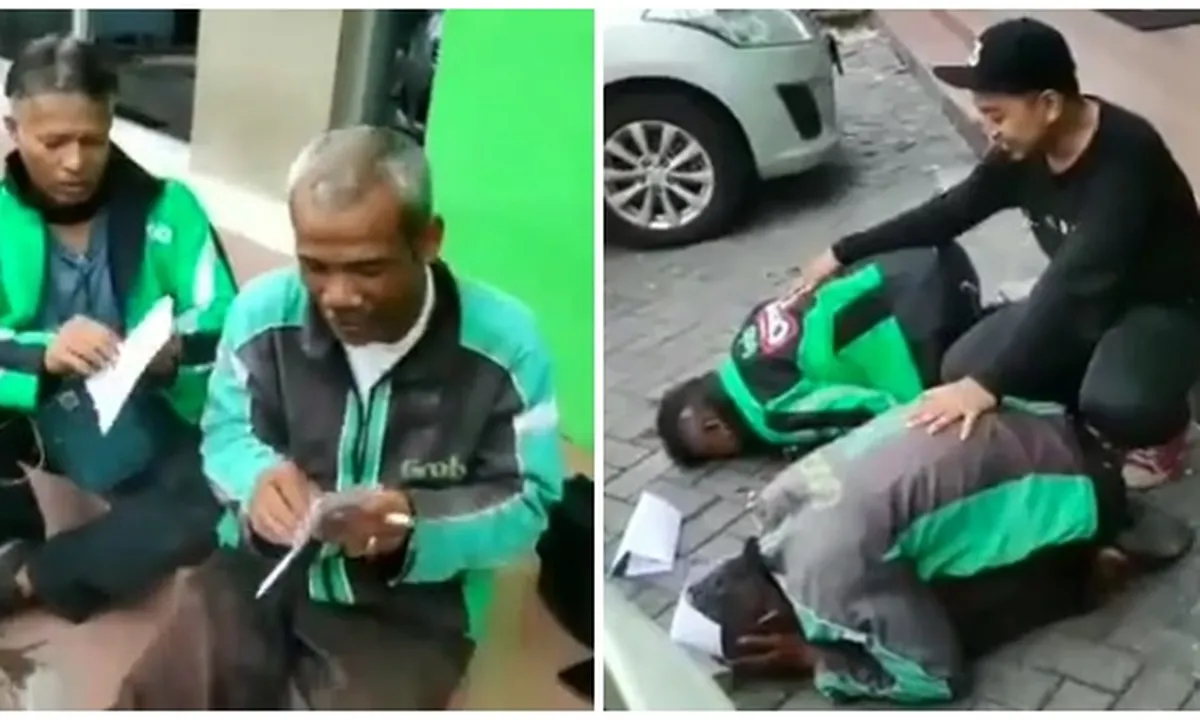 Bikin Haru, 2 Driver Ojol Ini Sampai Sujud Syukur Saat Tahu Dirinya Menang Umrah