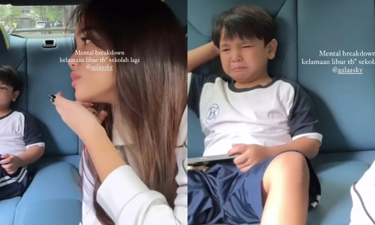 Bikin Netizen Khawatir, Gala Nangis dan Ketakutan Waktu Diantar Fuji ke Sekolah - Ternyata Cuma Males karena Keenakan Libur