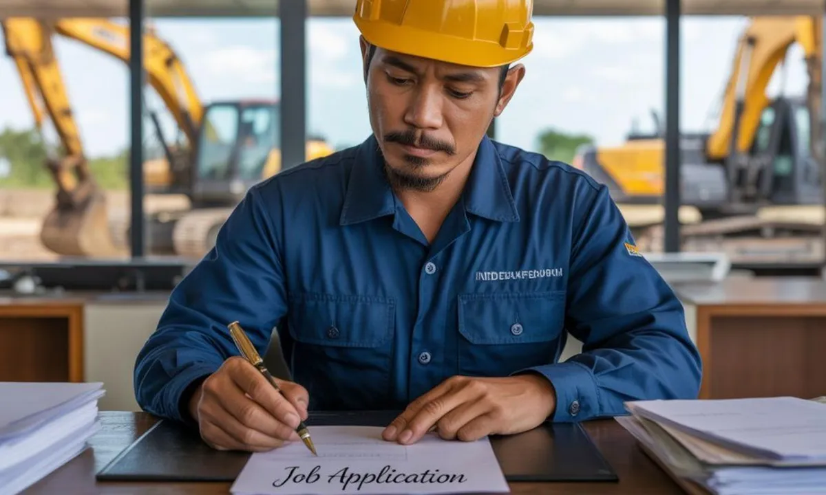 Contoh Surat Lamaran Kerja Operator Excavator yang Efektif dan Profesional