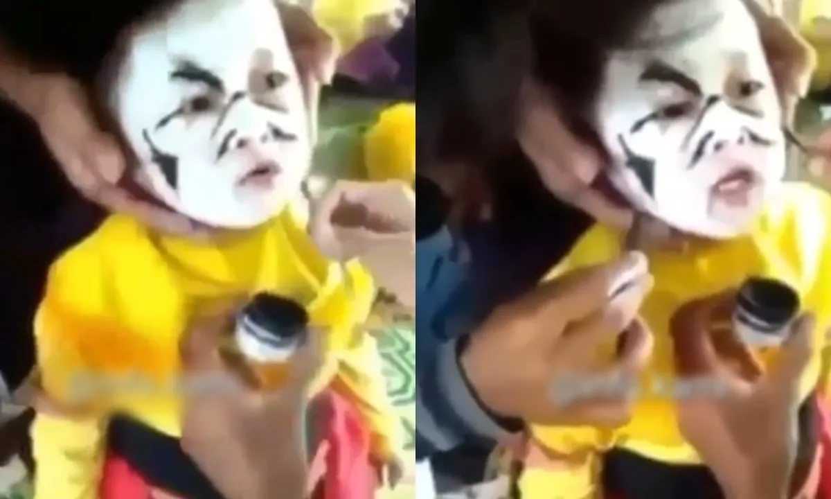 Dirias Pakai Face Painting, Anak Ini Teriak Ketakutan Karena Jadi Setan?