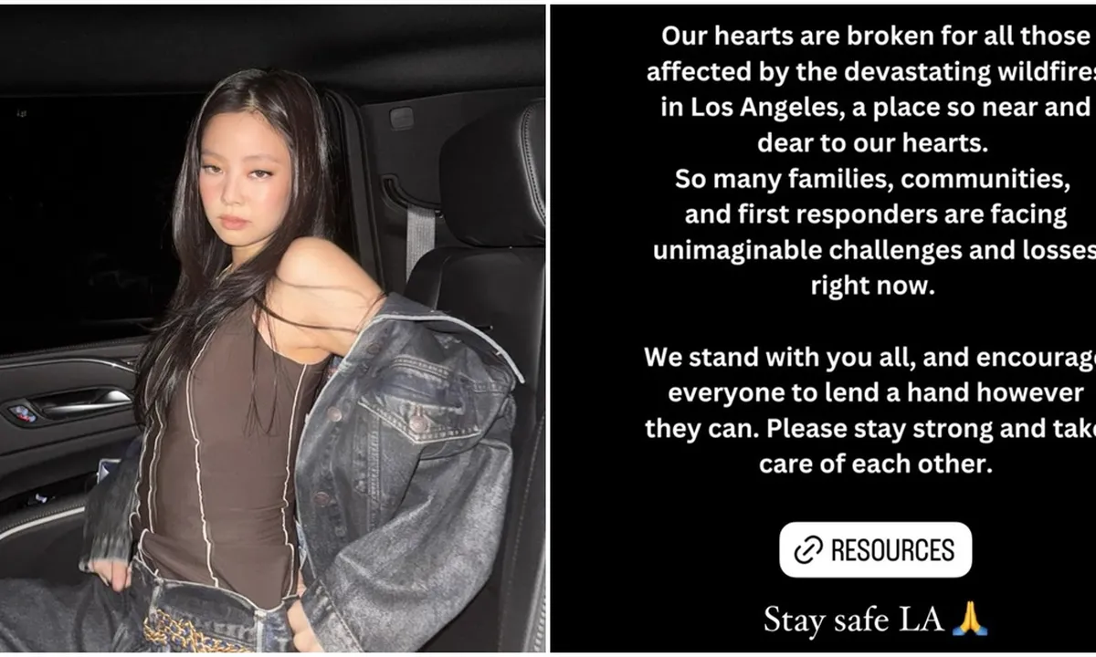Dukungan Jennie BLACKPINK untuk Korban Kebakaran LA, Ini Kata-Katanya yang Membawa Harapan