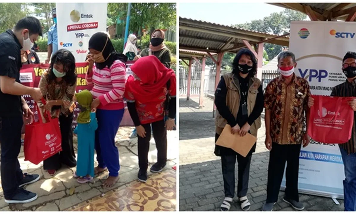 EMTEK Peduli Corona Salurkan 1.500 Paket Sembako dan 3.000 Masker Kain
