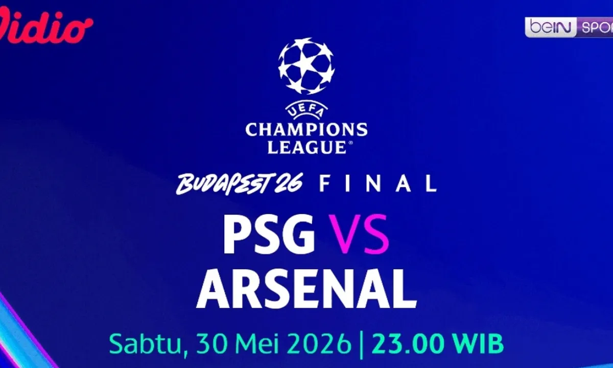 Final UCL 2026 PSG vs Arsenal Tayang Prime Time di Vidio