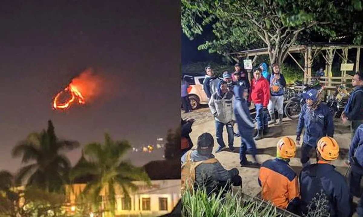 Gunung Panderman Kebakaran Hutan, Petugas Utamakan Evakuasi Pendaki