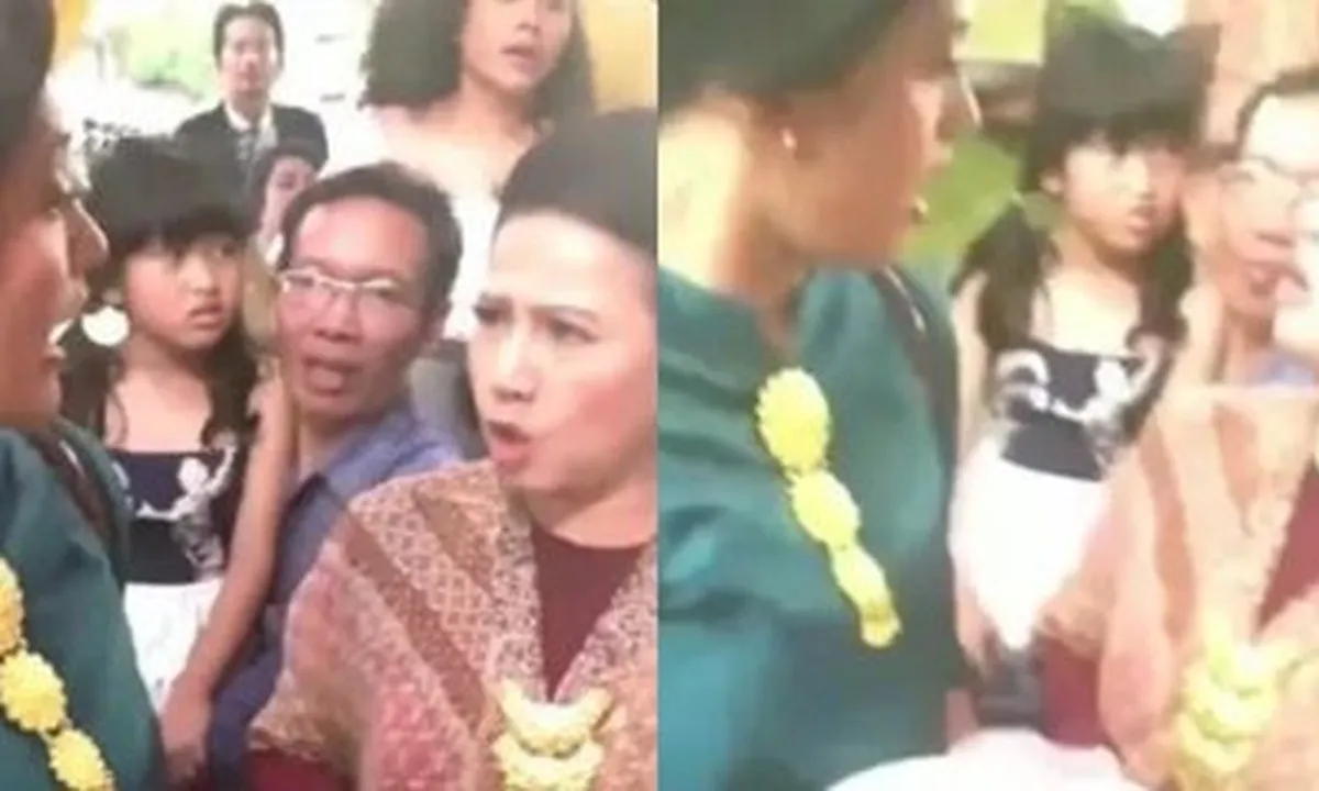 Heboh Emak-Emak Rebutan Makanan di Acara Kondangan, Ternyata Cuma Settingan