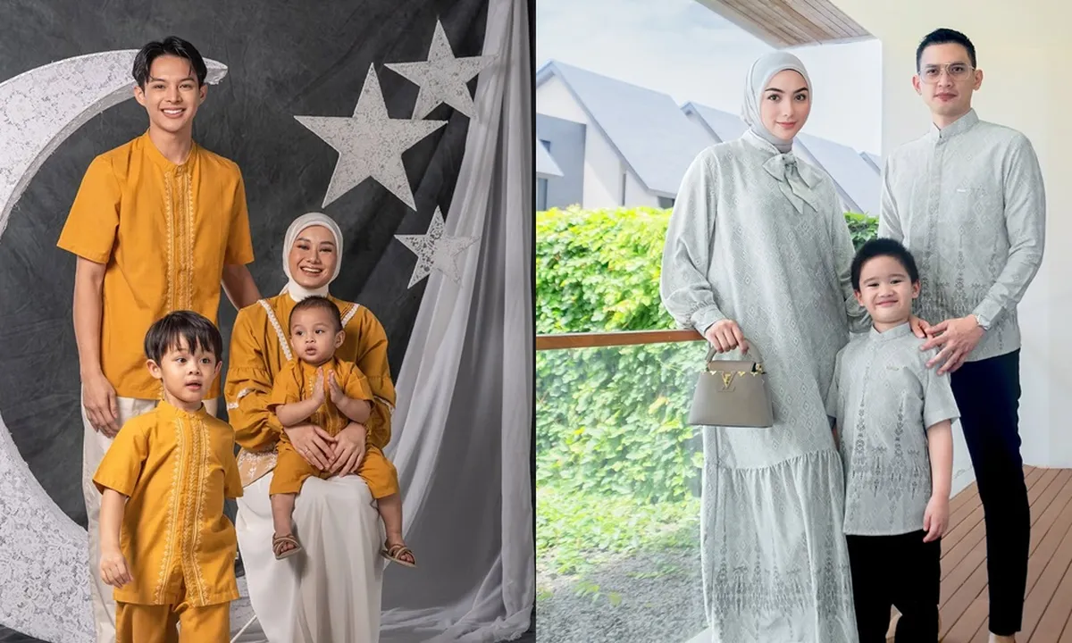 Inspirasi dari Seleb, Ini 6 Model Baju Sarimbit Keluarga untuk Lebaran - Keren Semua