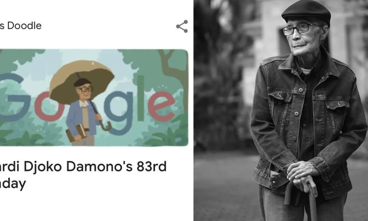 Sapardi Djoko Damono Jadi Goole Doodle, Berikut Puisi-Puisinya yang Legendaris