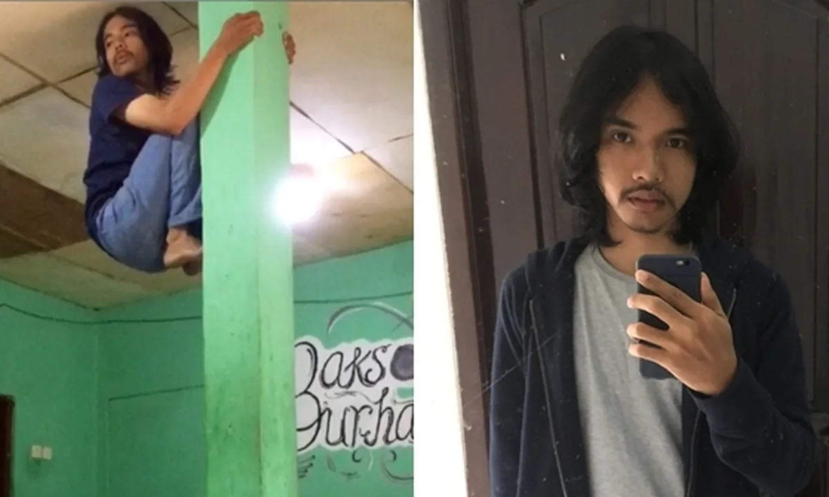 Jadi Kipas Angin, Pria Ini Lakukan Hal Kocak di Atas Tembok