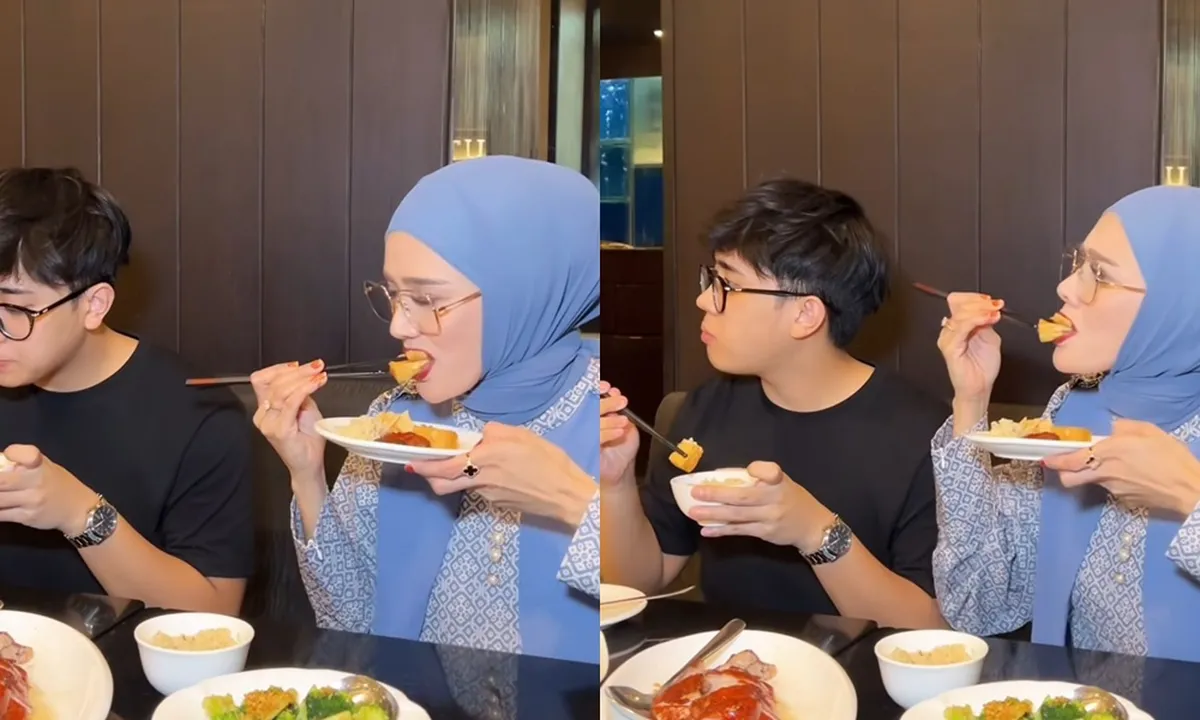 Jarang Tersorot, Ini Kedekatan Rafly Aziz dengan Mulan Jameela Saat Makan Bersama