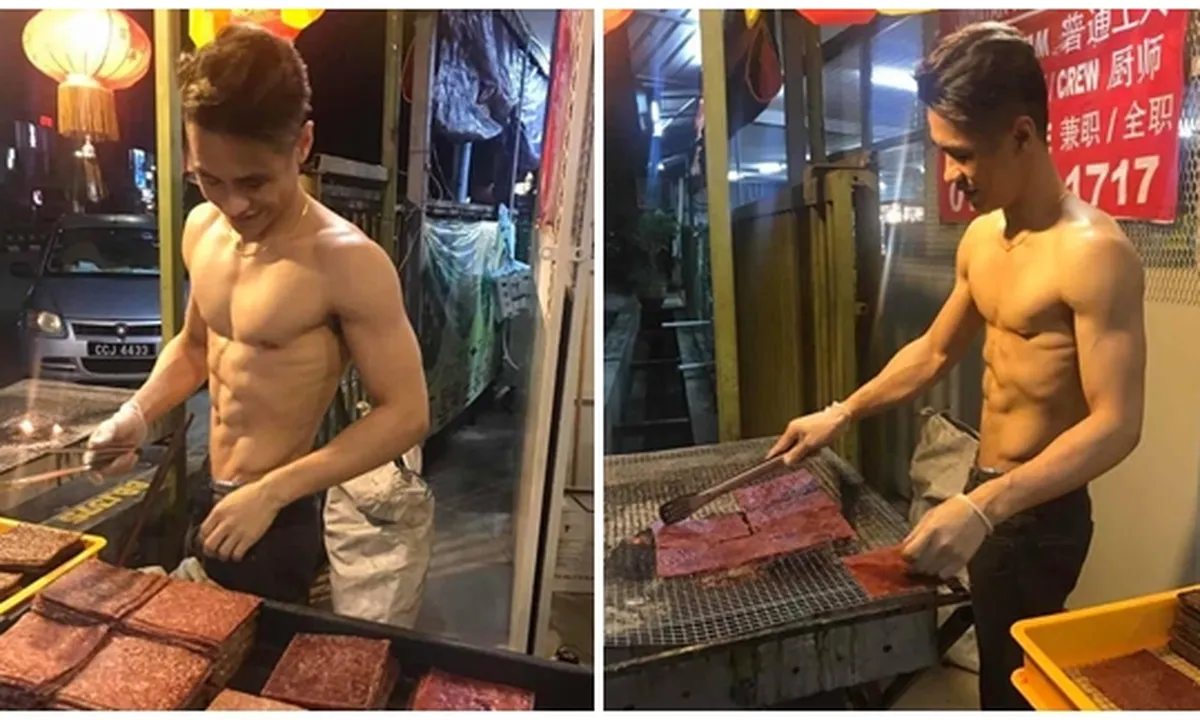 Jual Daging Dengan Bertelanjang Dada, Kios Pria Ini 'Diburu' Pembeli Wanita