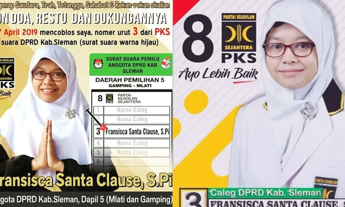 Kenalan dengan Caleg Viral dari PKS, Fransisca Santa Clause