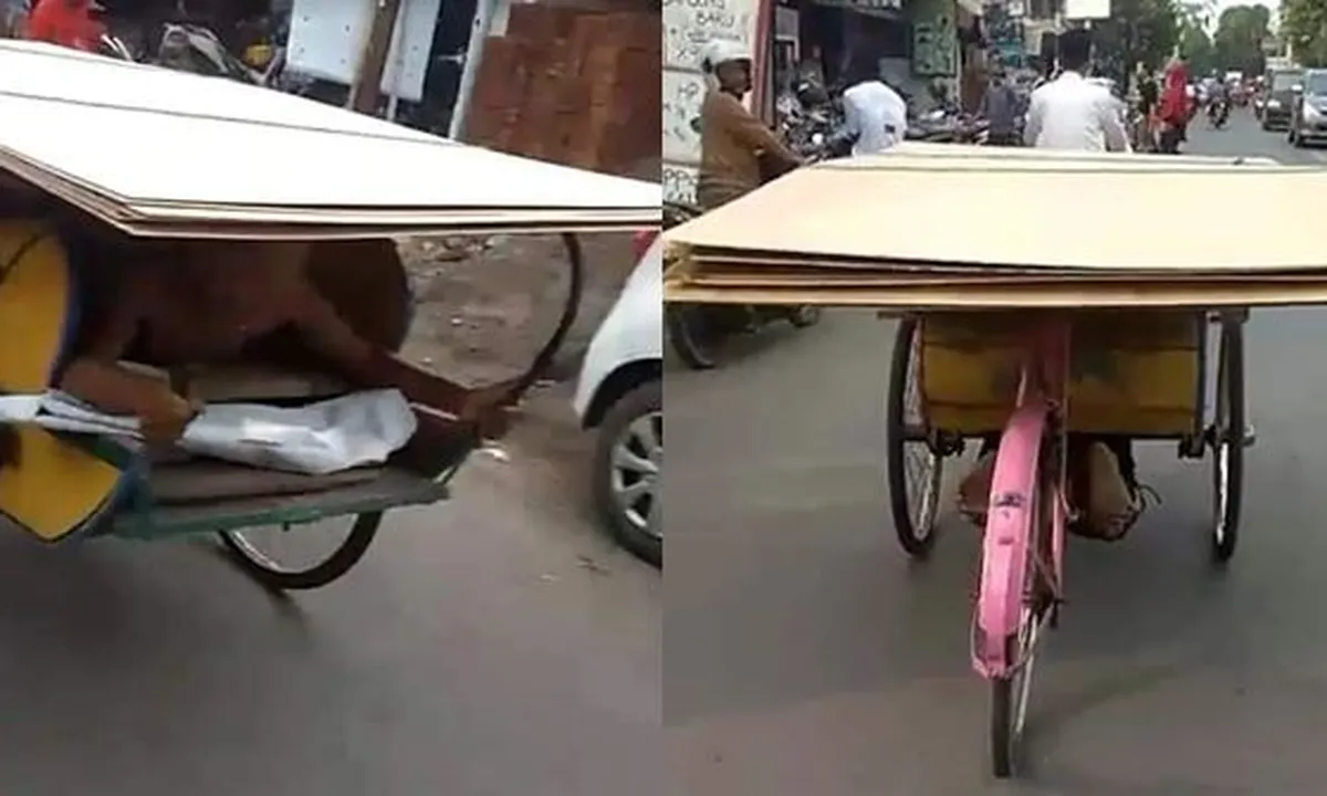 Kisah Haru Bapak Bawakan Triplek Pakai Becak Demi Keluarga Bisa Makan