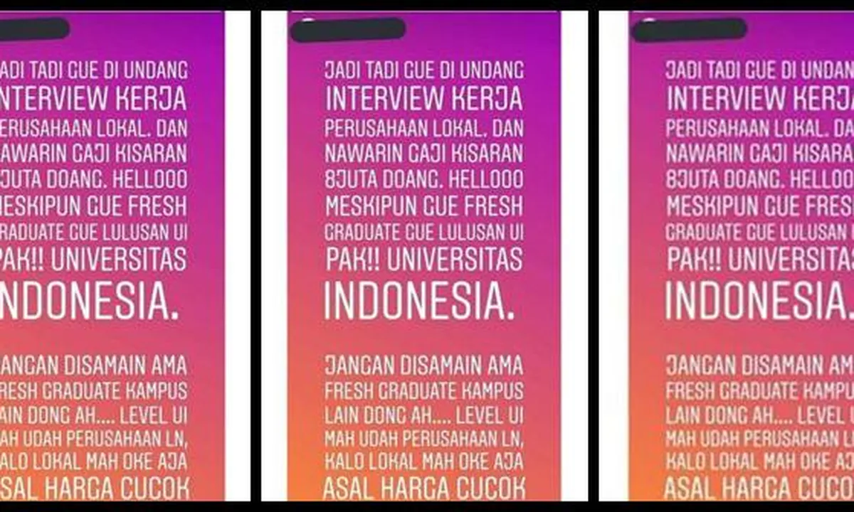 Kronologi 'Fresh Graduate UI Tolak Gaji 8 Juta', Viral dan Bikin Netizens Murka
