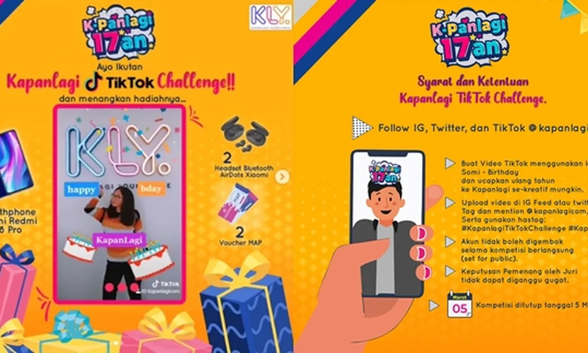 Mau Hadiah Jutaan Rupiah? Yuk Ikutan Kapanlagi Tiktok Challenge!