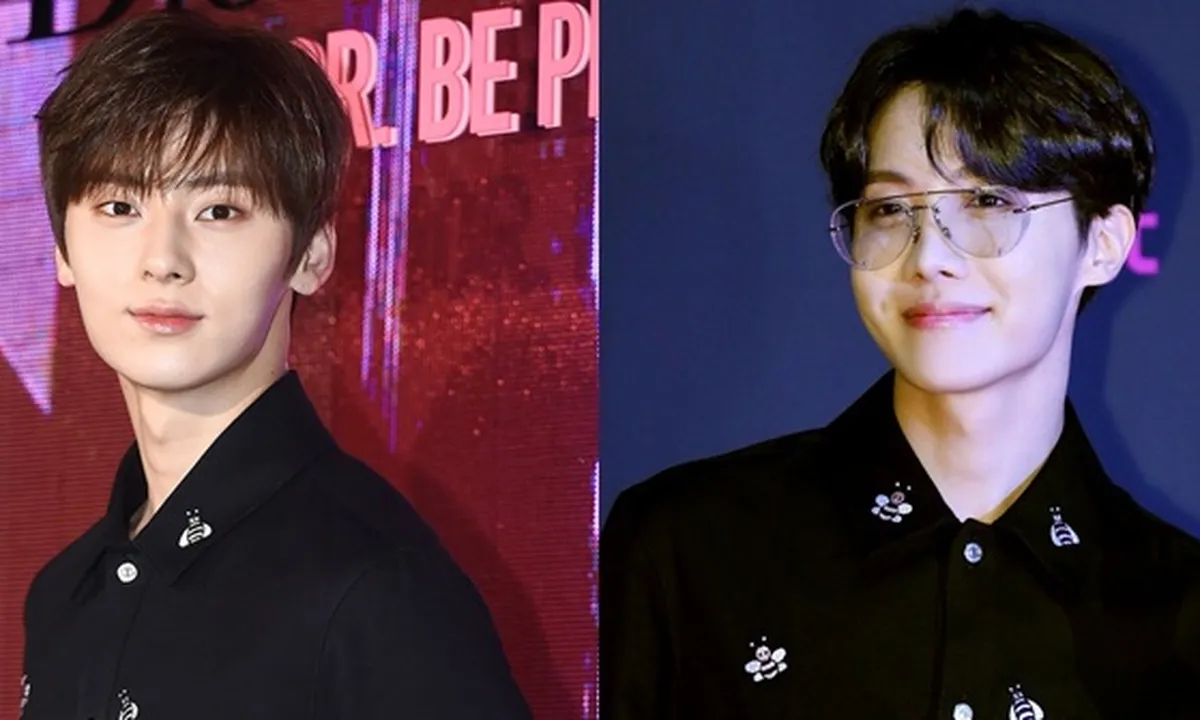 Minhyun NUEST & J-Hope BTS Pakai Busana Sama, Siapa yang Lebih Kece?