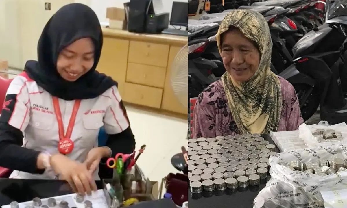 Nenek di Malang Beli Sepeda Motor Pakai Uang Koin, Enam Orang Dikerahkan Hitung Recehan