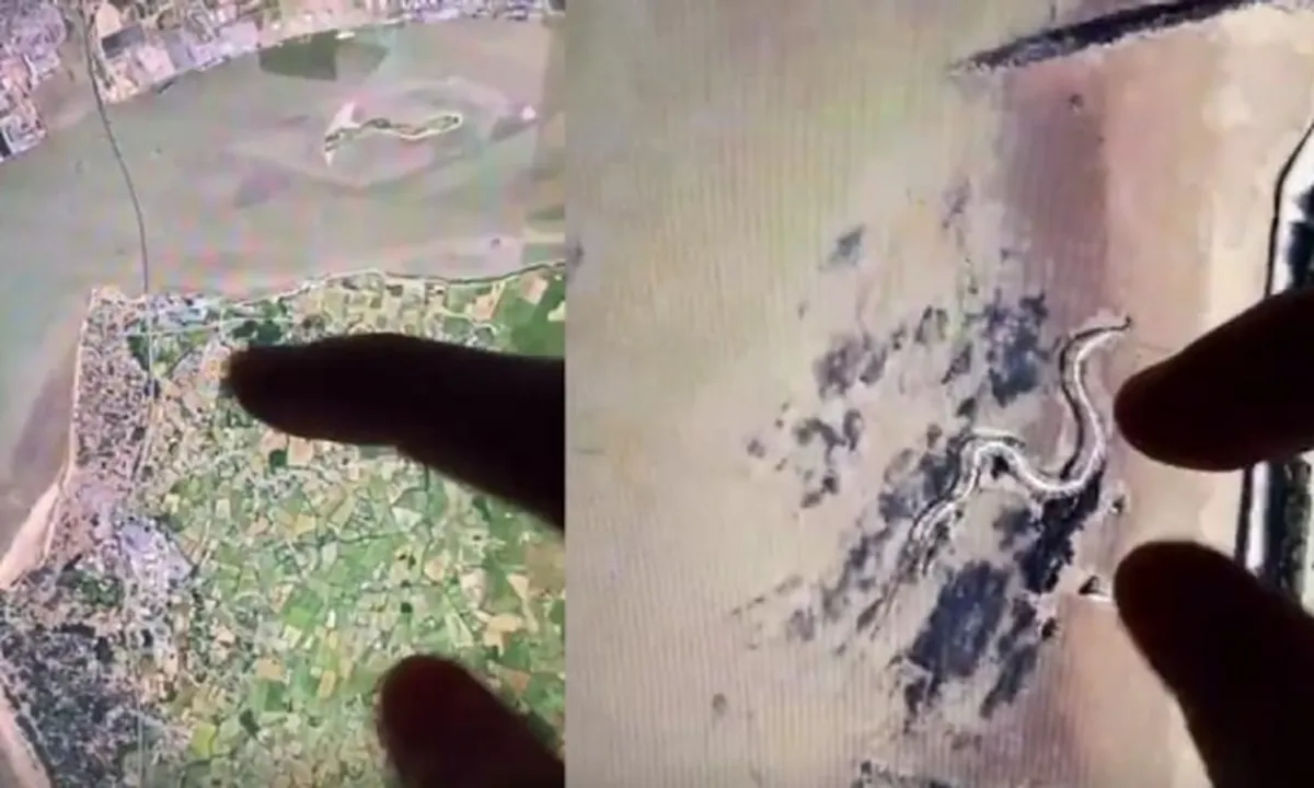 Netizen Temukan Kerangka Ular Raksasa di Google Earth, Ternyata Ini Faktanya