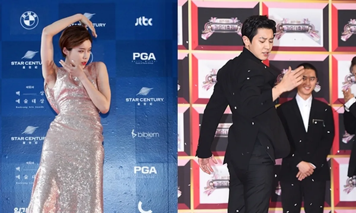 Nggak Selalu Glamor, Ini 5 Hal Kocak yang Dilakukan Seleb Korea di Red Carpet
