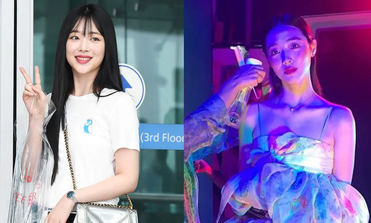 Penampilan Dewasa Sulli Saat Kenakan Hanbok di Ruangan Remang