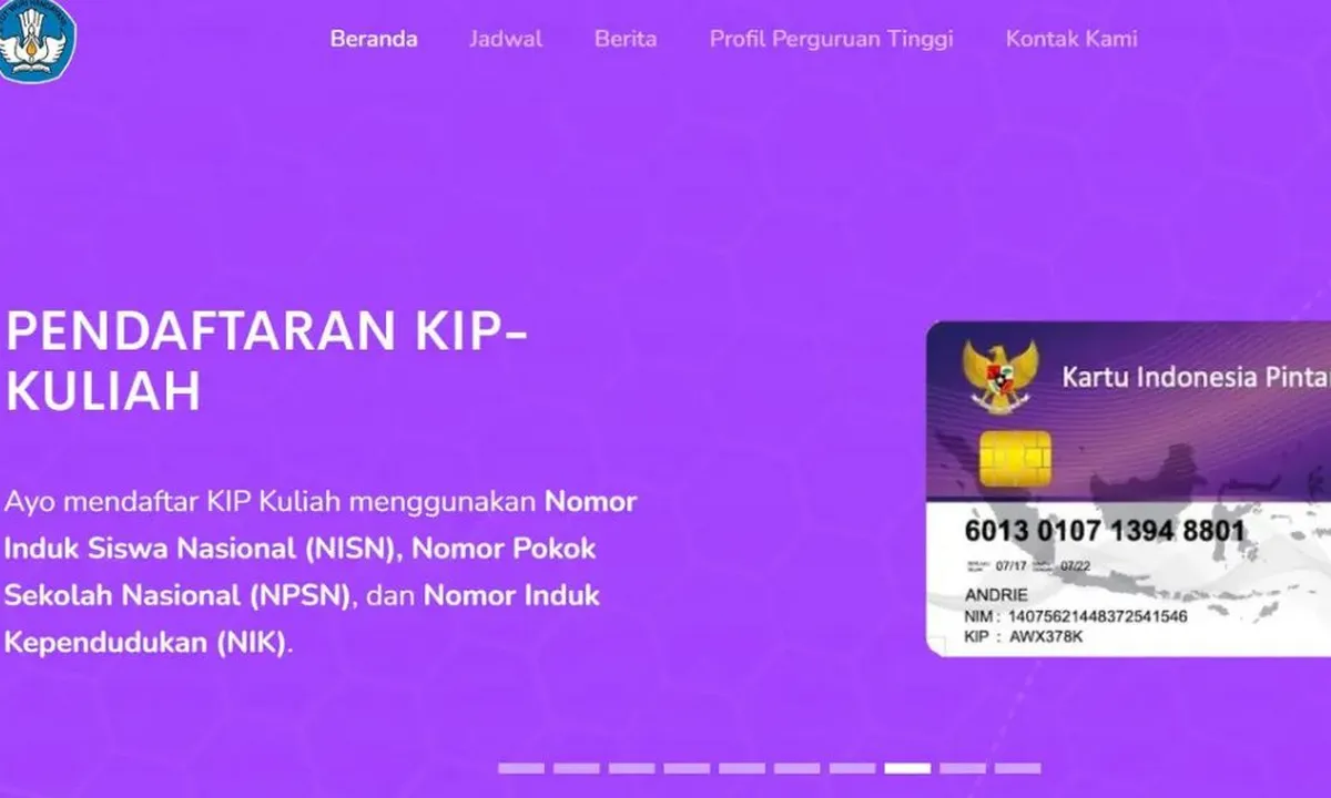 Pendaftaran KIP Kuliah 2025 Resmi Dibuka, Cek Jadwal dan Syaratnya