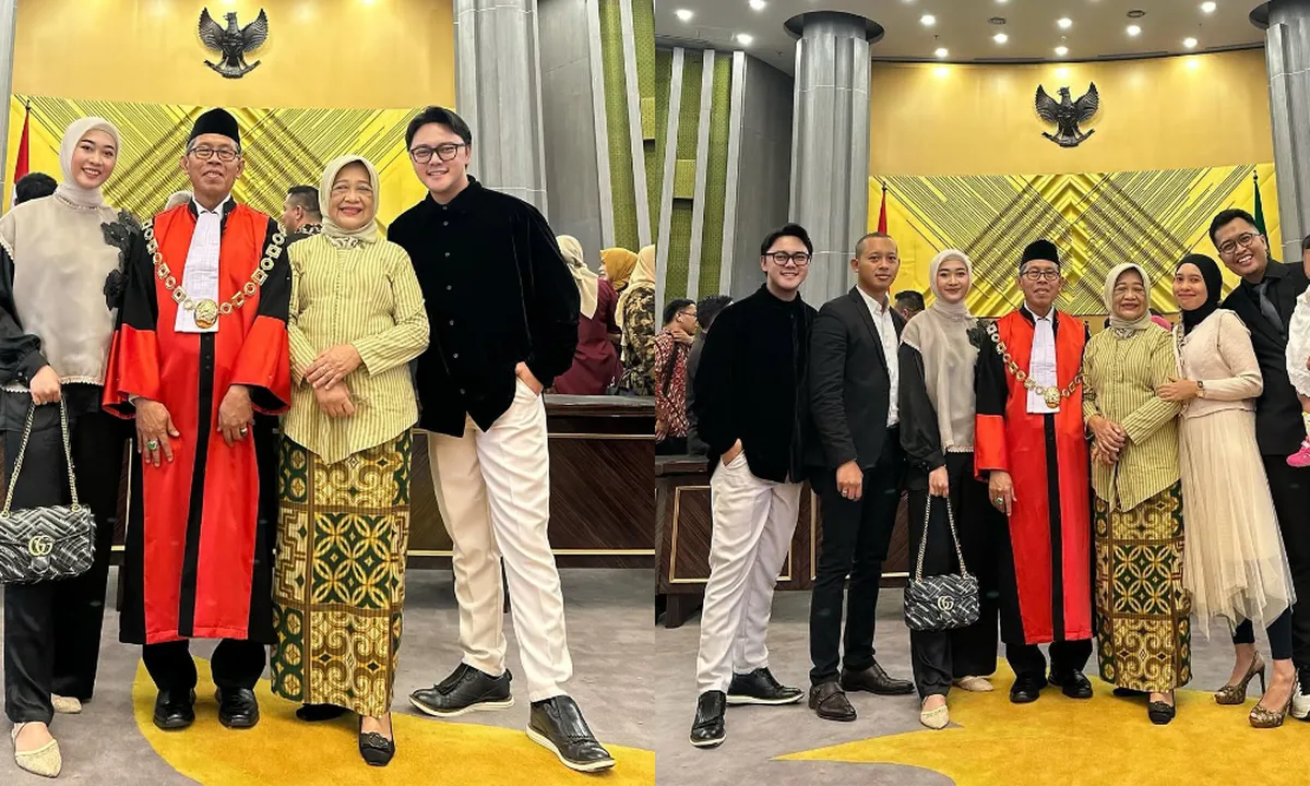Potret Danang dan Hemas di Pelantikan Sang Ayah sebagai Ketua Pengadilan Tinggi Banten