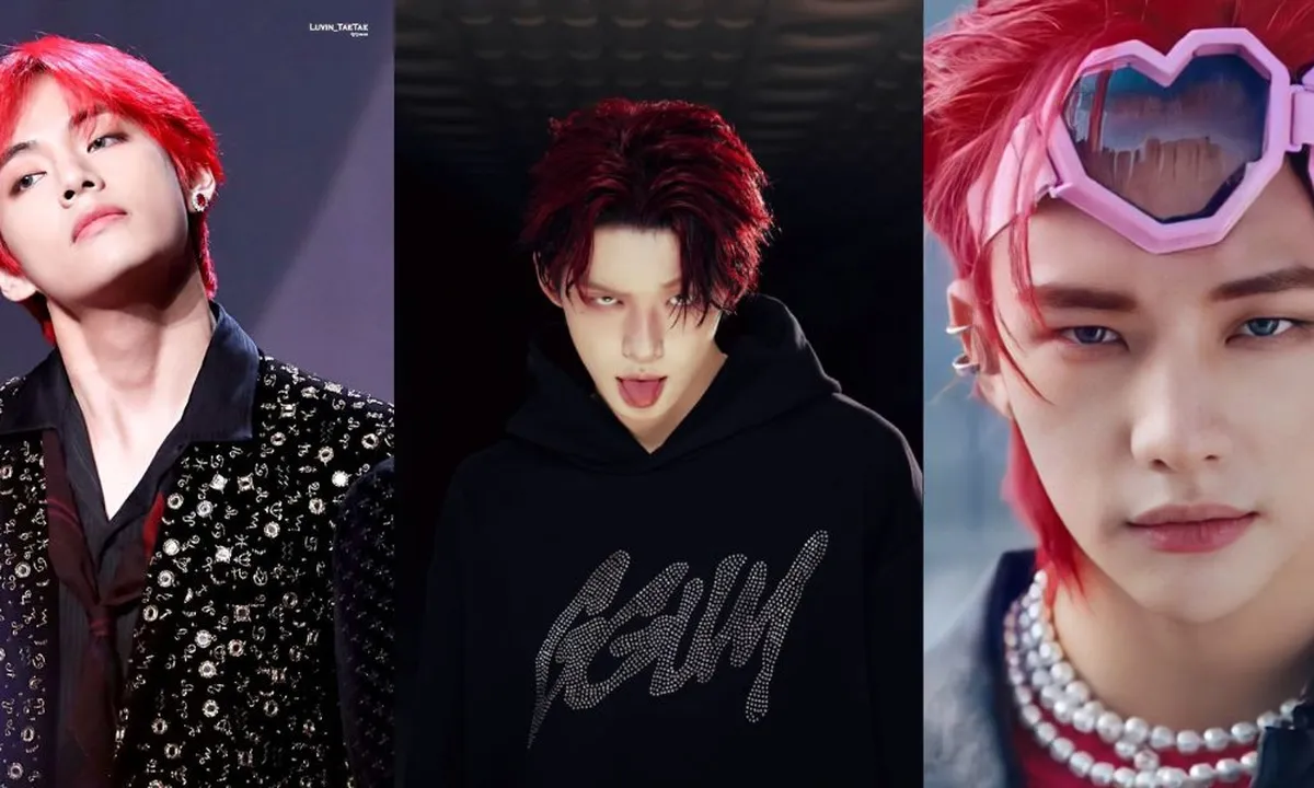 Potret Idol K-Pop Pria dengan Rambut Merah, Mana yang Paling Menarik Perhatianmu?