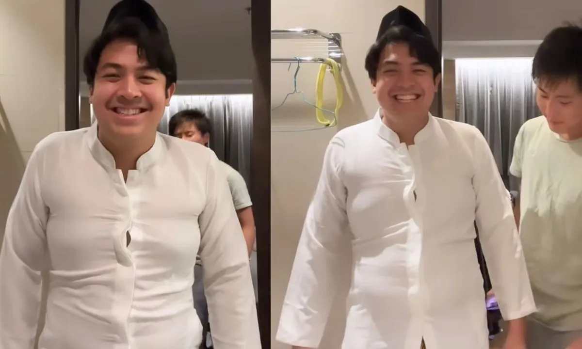 Potret Kocak Jerome Polin Fitting Baju Betawi Malah Dibilang Mirip Baymax