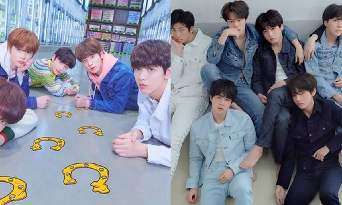Potret Momen Manis BTS Bertemu dengan TXT Berikan Dukungan Serta Nasihat
