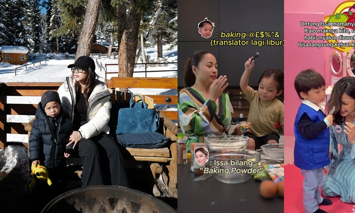 7 Potret Nikita Willy Sabar Banget sama Anak Meski Digangguin, Perlihatkan Reaksi Tenang