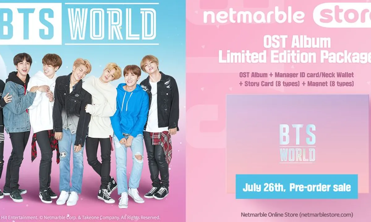Pre Order Album Ost BTS World, Tersedia di Netmarble Store Online