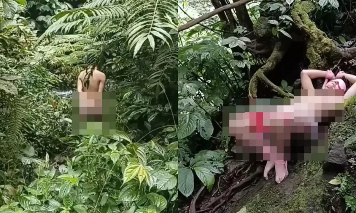 Pria Pakaian BDSM di Coban Glotak Malang 'Ritual' Agar Bisa Balikan Sama Pacar