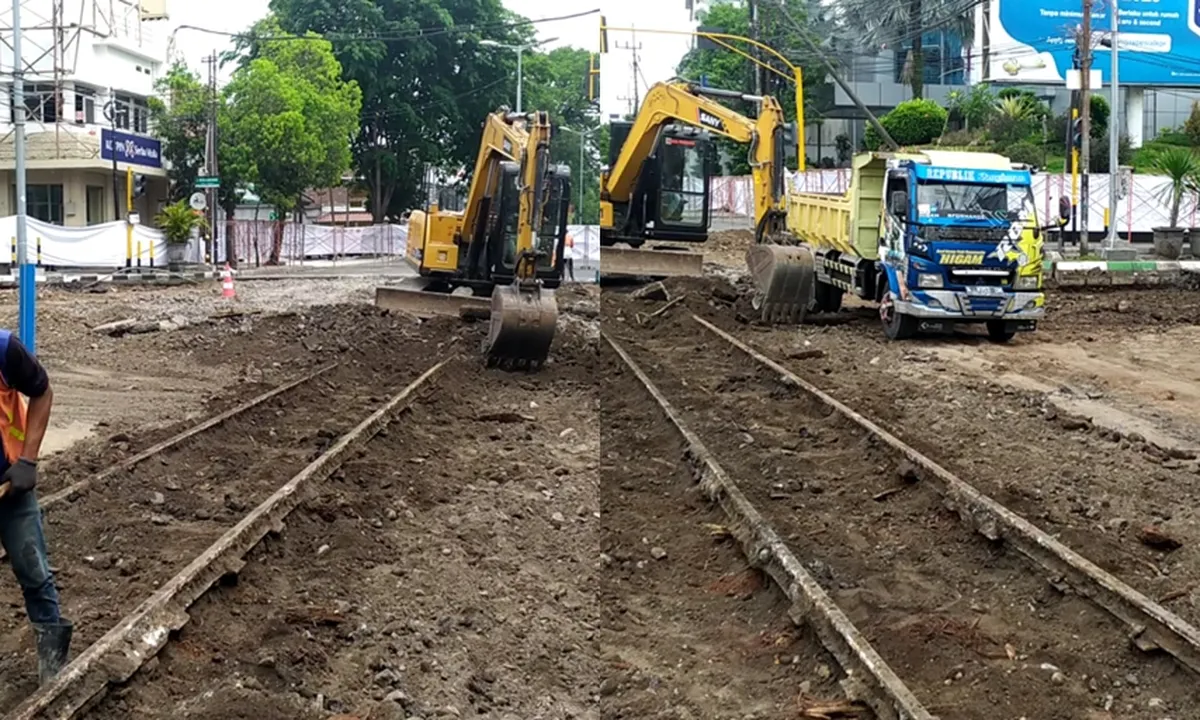 Rel Trem Zaman Kolonial Ditemukan di Pembangunan Kayutangan Heritage Malang
