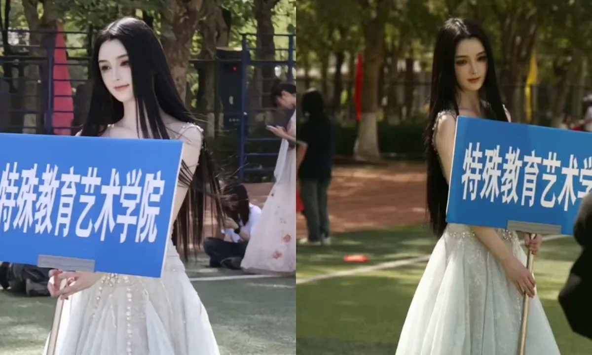 Saking Cantiknya, Mahasiswa Penyandang Tuna Rungu Asal China Ini Sering Disebut Editan AI - Wajah bak Unreal