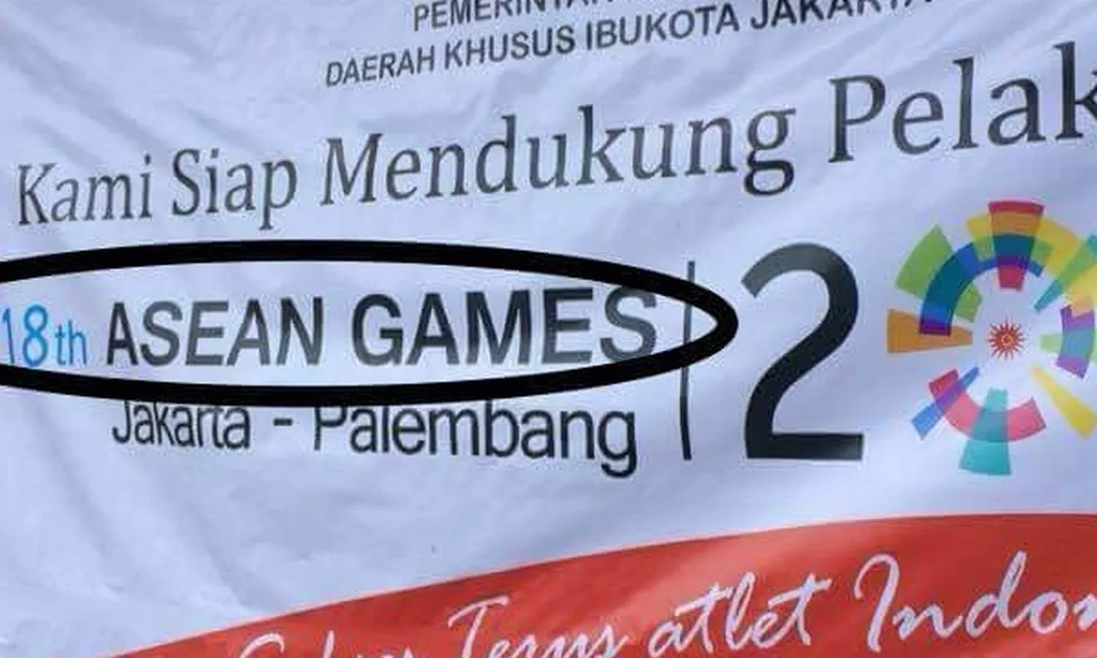 Salah Penulisan, Spanduk Asian Games Jadi Asean Games