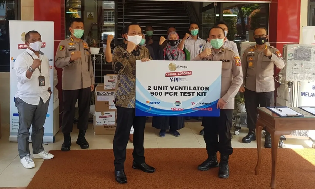Setelah Beri Bantuan APD ke Beberapa Wilayah, EMTEK Peduli Corona Serahkan PCR Test Kit & Ventilator