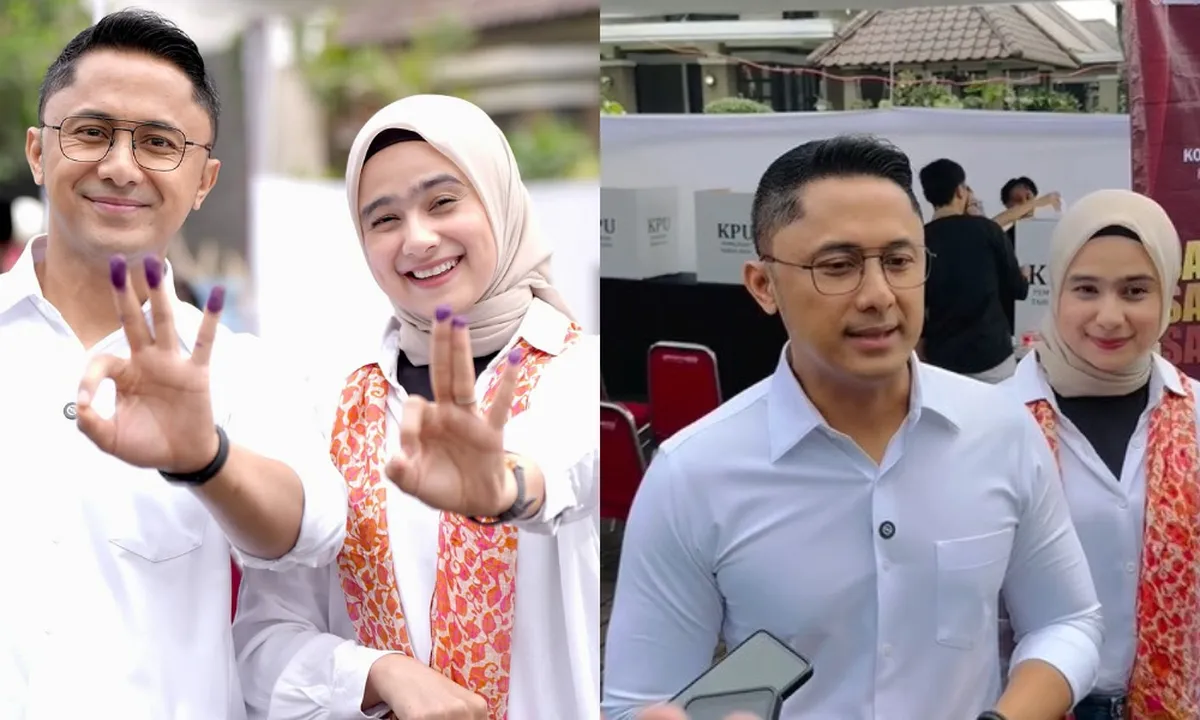 Sonya Fatmala Dampingi Hengky Kurniawan Nyoblos, Ajak Warga Bandung Barat Gunakan Hak Pilih
