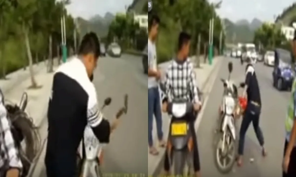 Tak Terima Ditilang, Pria Ini Rusak Motor Pakai Kapak