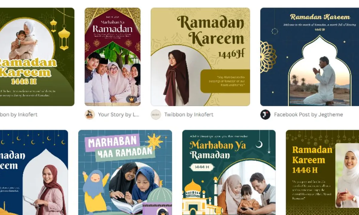 Tutorial Buat Twibbon Marhaban Ya Ramadan 2025 di Canva, Mudah dan Gratis
