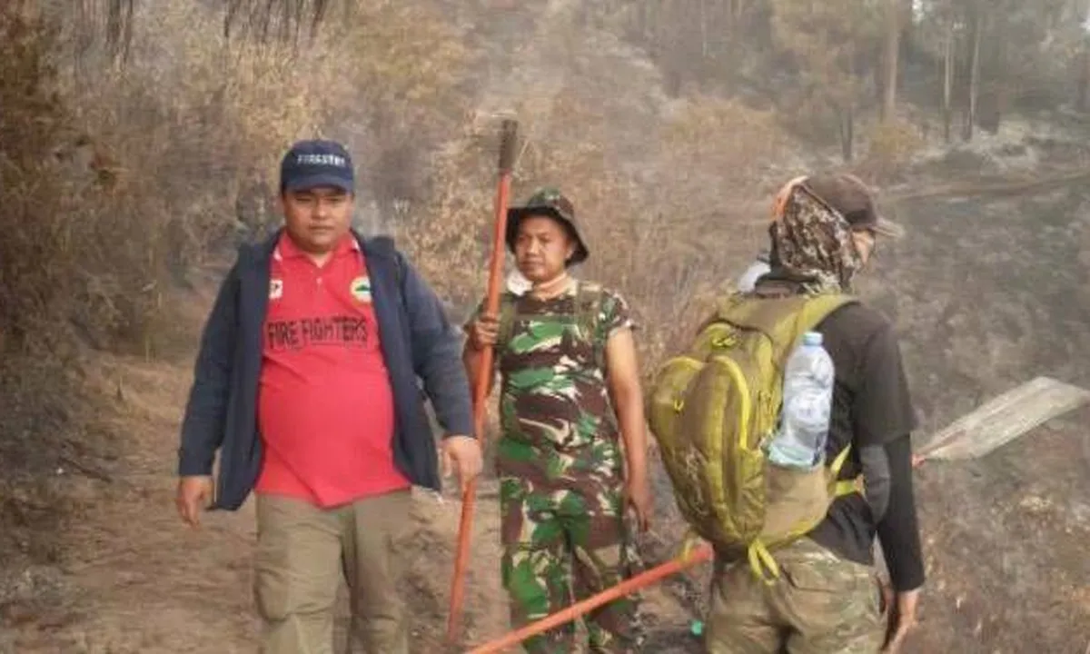 Upaya Pemadaman, Titik Api Masih Muncul di Gunung Semeru