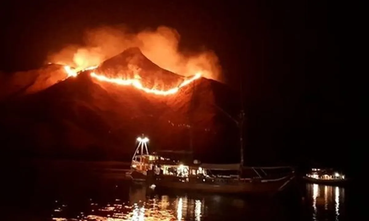Update Terbaru, Kebakaran di Gili Lawa Diakibatkan Oleh Alam