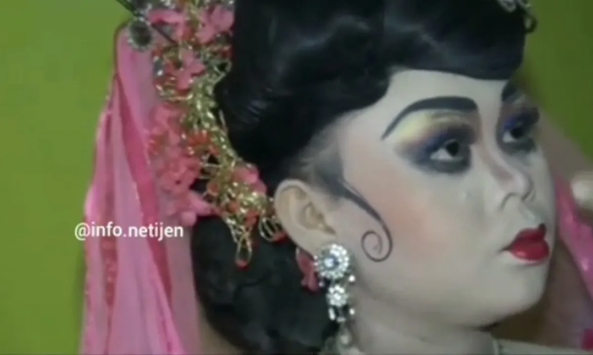 Viral! Bukannya Cantik, Make Up Ini Buat Pengantin Perempuan Terlihat Menyeramkan