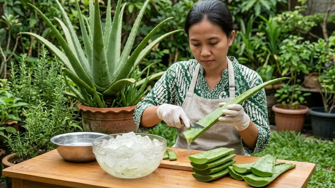 10 Cara Panen Gel dari Tanaman Lidah Buaya yang Benar, Bersih dan Tidak Banyak Terbuang