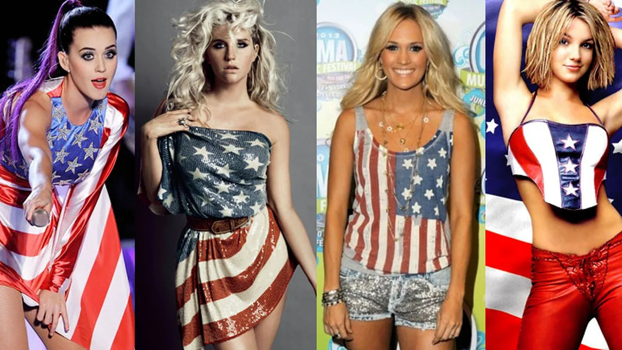 10 Diva Dengan Kostum Bendera Amerika! Makin Seksi?