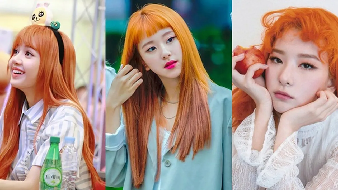 10 K-Pop Idol Cantik Ini Tampil Makin Bercahaya Dengan Rambut Warna Orange!
